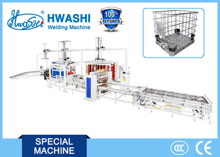 Pabrik IBC Grid IBC Cage Frame Welding Machine Bulk Container Otomatis Produksi Line