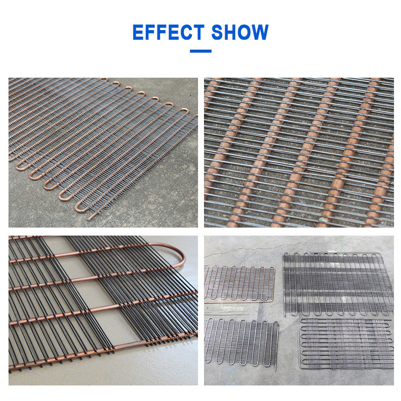 Hwashi Full Automatic Steel Wire Mesh Condenser Tembaga Buddy Tube dan Multi-Point Spot Welding Machine