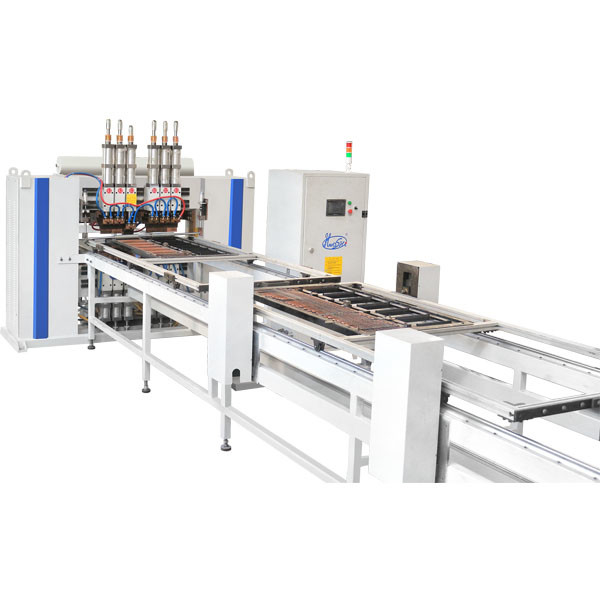 Hwashi Otomatis Multi Point Refrigerating Condenser Wire Mesh Spot Welding Machine Low Carbon Steel Wire Mesh Welding