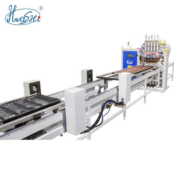 Hwashi Otomatis Multi Point Refrigerating Condenser Wire Mesh Spot Welding Machine Low Carbon Steel Wire Mesh Welding