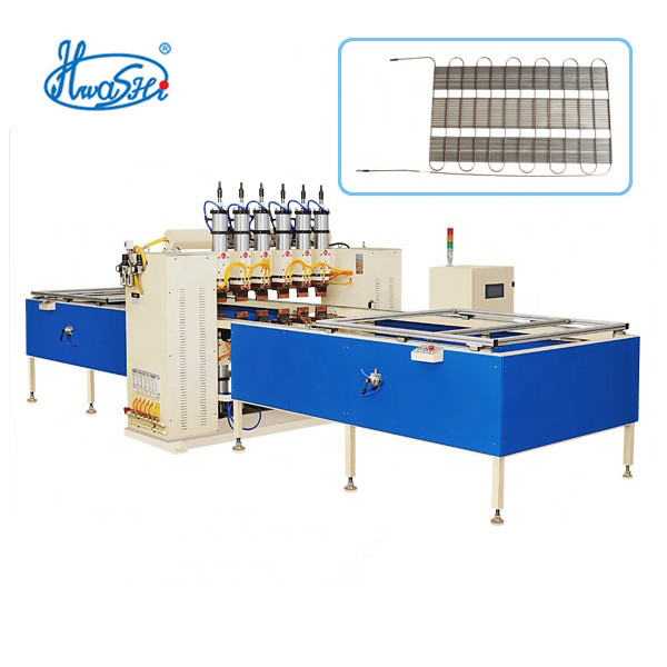 Hwashi Otomatis Multi Point Refrigerating Condenser Wire Mesh Spot Welding Machine Low Carbon Steel Wire Mesh Welding