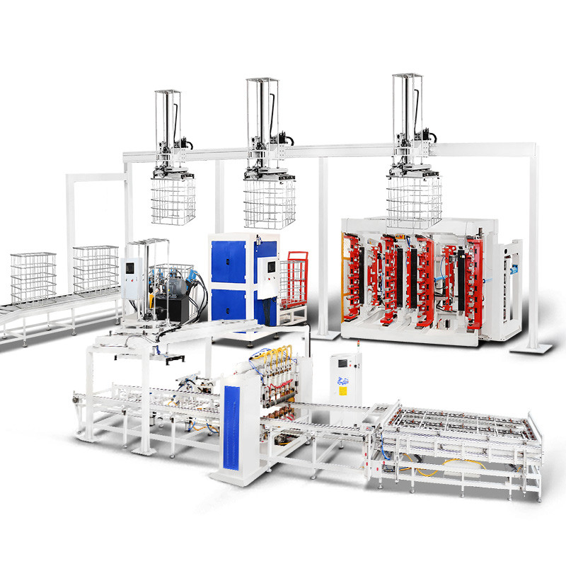 Pabrik Hwashi IBC Grid, IBC Cage Frame Line Produksi, IBC Cage Frame Locking Machine