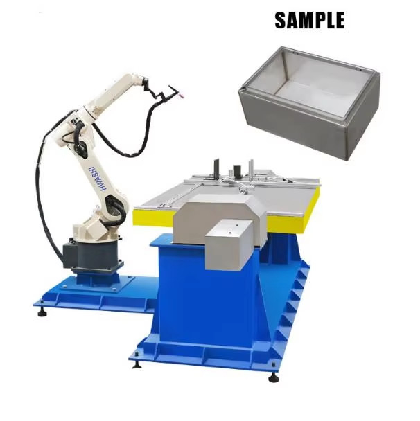Hwashi Industrial MIG Welding Robots Beam Welding Robot Untuk Rangka Rak Penyimpanan