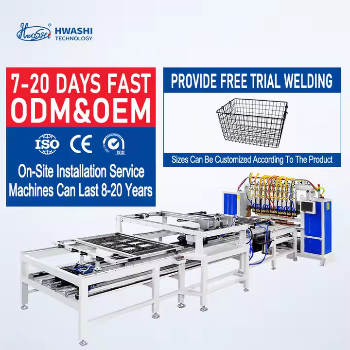 HWASHI Otomatis Wire Mesh Panel Kandang Pengelasan Mesin Membuat Line untuk Welded Wire Mesh