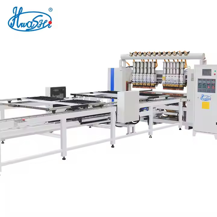 HWASHI Otomatis Wire Mesh Panel Kandang Pengelasan Mesin Membuat Line untuk Welded Wire Mesh