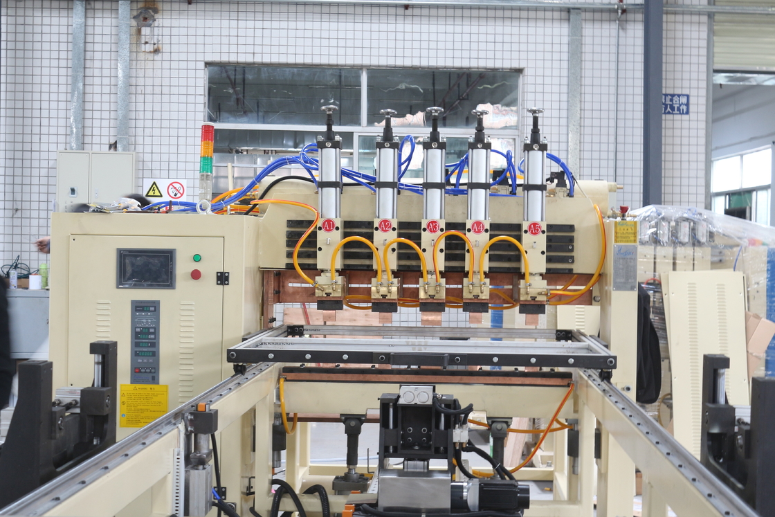 Hwashi Otomatis Multiple Head Wire Mesh Spot Welding Machine untuk keranjang belanja