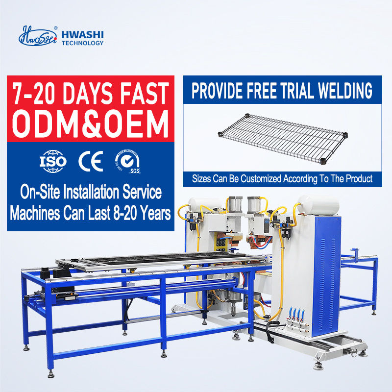 Hwashi WL-MF-200K Dua belas-kepala Gantry Tipe Otomatis kulkas Kondensor Wire Mesh Mesin Las