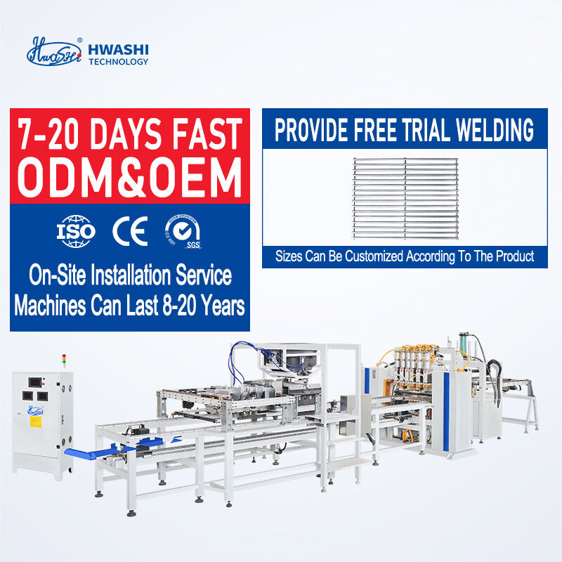 HW-AM1100P Poultry Layer Cage Mesh Welding Machine 1100mm Width Hot Dip Galvanized Line