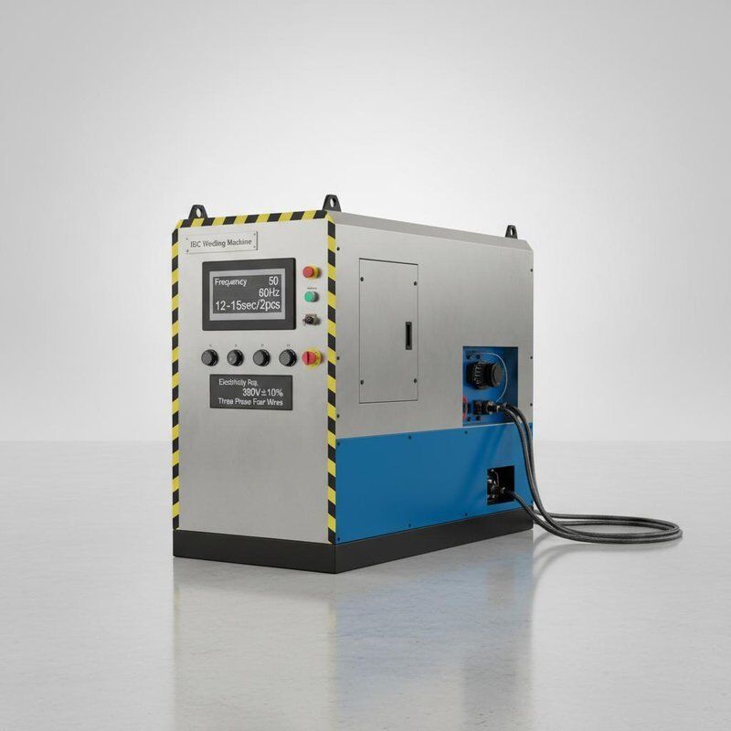 Mesin Las IBC Frekuensi 50 60Hz Tiga fase Empat Kawat 380V±10% Kebutuhan Listrik Efisiensi 12 15 detik per 2 buah