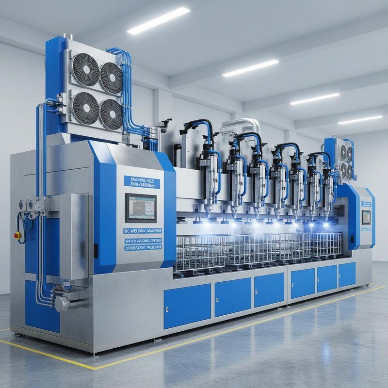Mesin Las IBC Ukuran 3500x165000mm dengan Sistem Pendingin Air dan Kecepatan Las Tinggi Memastikan Pengelasan yang Konsisten