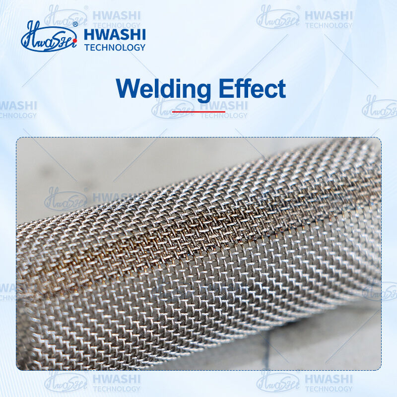 Hwashi Automatic Roll-Round Seam Welding Machine untuk Woven Wire Mesh Filter Cartridges dengan jahitan kedap udara dan 50% lebih sedikit langkah pengolahan