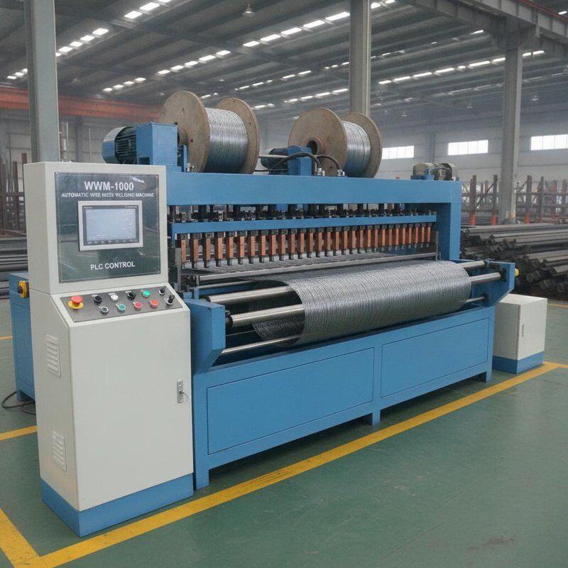 Mesin Las Kawat Ram Otomatis WWM-1000 Lebar Ram 1000mm Diameter Kawat 2-4mm Kontrol PLC Kecepatan Tinggi