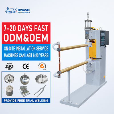Panjang lengan Pneumatic Spot Welder Pedal kaki dikendalikan