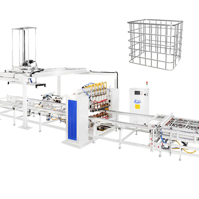 Mesin pembuatan kandang IBC otomatis penuh 1000L Steel Grating Welding Line