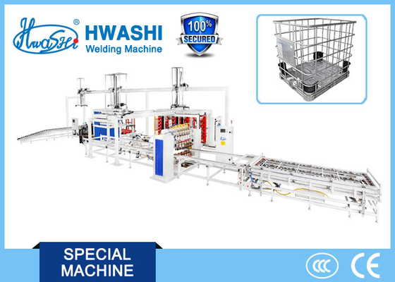 Pabrik IBC Grid IBC Cage Frame Welding Machine Bulk Container Otomatis Produksi Line