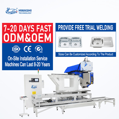 HWASHI 304SS Dapur wastafel mesin CNC polishing stainless steel grinder