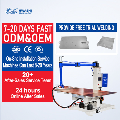 HWASHI Flexible Arm Spot Welding Machine Untuk Tembaga Aluminium Karbon Baja Baja Tidak Karat