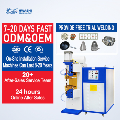 Peralatan Dapur Stainless Steel Hwashi Mesin Las Resistensi Spot Welder