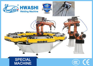 HWASHI Six Axis MIG Robot Pengelasan Industri dengan Putar Meja