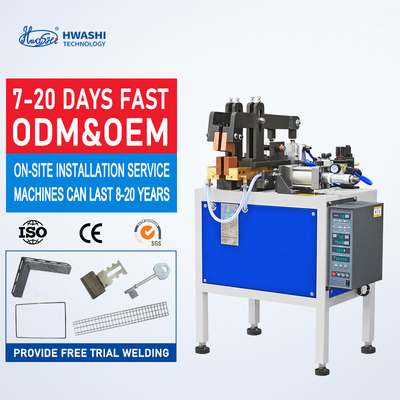 Hwashi Steel Bar Wire Rod Flash Butt Welding Machine AC 380V 50KVA Untuk Kabel Logam
