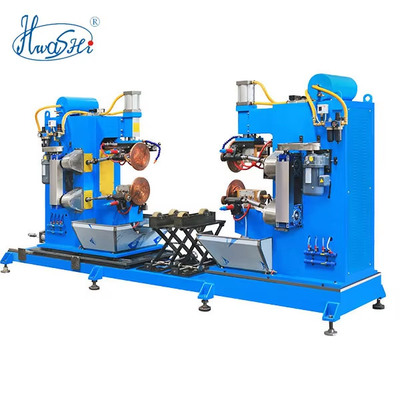 Hwashi Customized 38ov Double Station Fuel Tank Making Machine, Seam/Roll Weldingmachine untuk Tank
