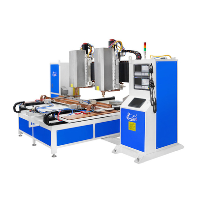 Hwashi CNC Seven 7axis Double Heads Sheet Metal Spot Weldinq Mesin, Otomatis Sheet Metalwelder untuk Squatrack