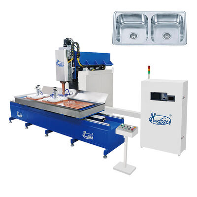 Mesin Las Jahitan CNC Hwashi untuk Wastafel Dapur Stainless Steel