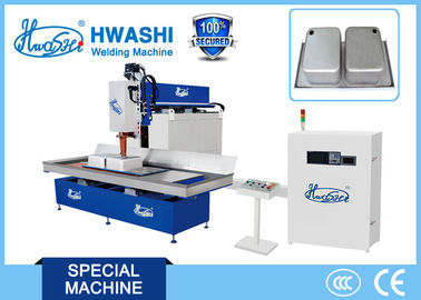 Hwashi CNC Mesin Rolling Jahitan Otomatis untuk Stainless Steel Kitchen Sink Bowl