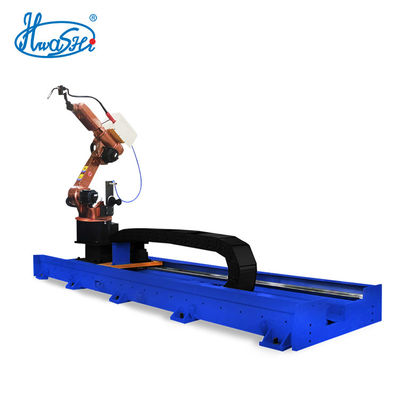 MIG TIG 6 DOF Arc Welding Robot 6 Axis AC Servo Dengan Slideway Rail