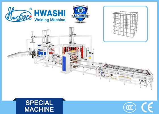 Hwashi Full Automatic IBC Cage Frame Welding Machine Lini Produksi