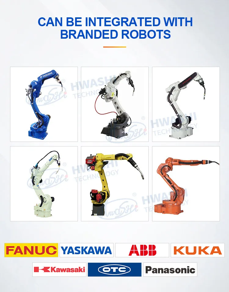 Hwashi Industrial CNC Welding Machine Robot 6 Axis dengan Servo, Welding Robot Arm Positioner Rack, Otomatis TIG Welding Robot 11